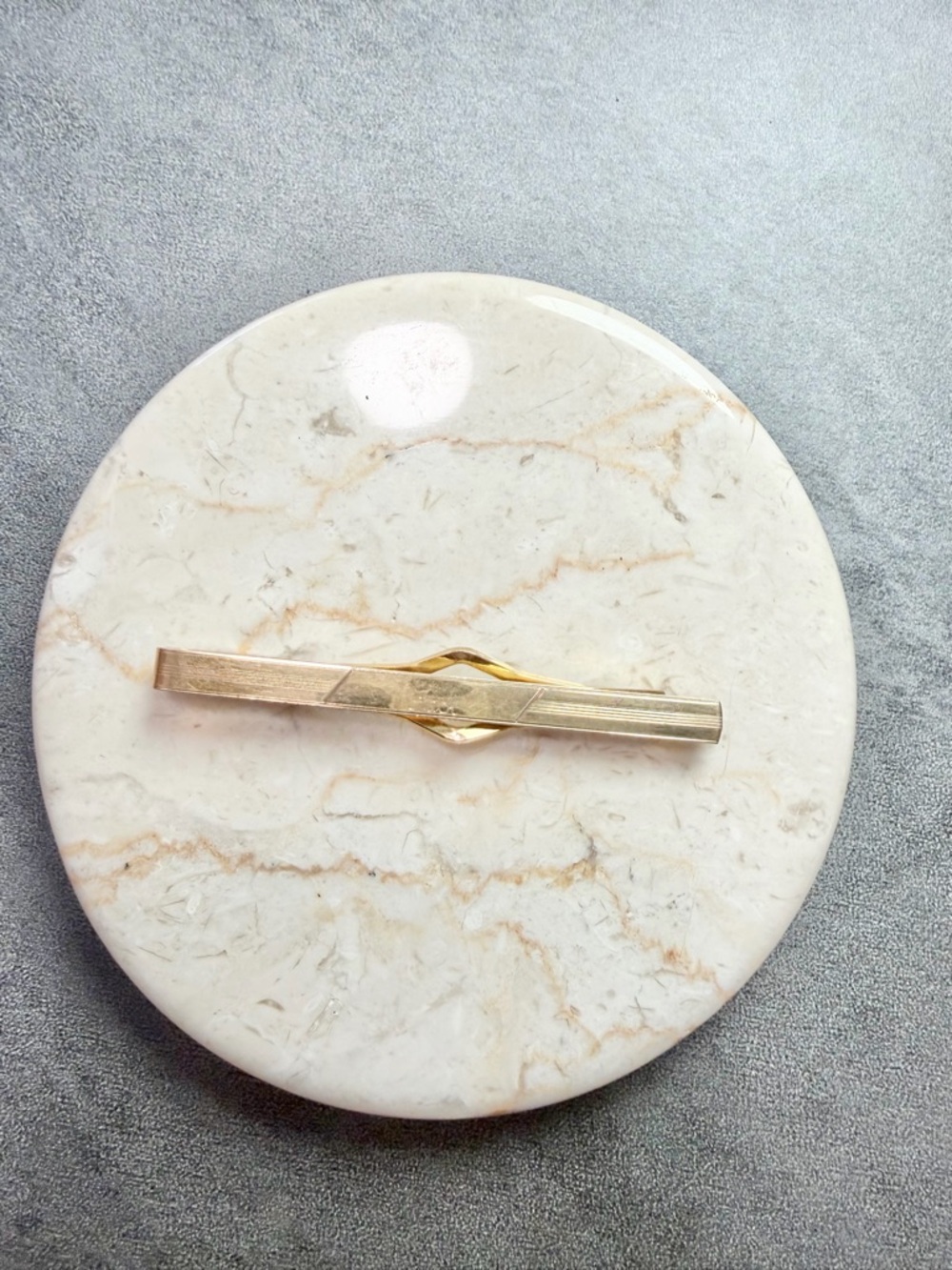 Vintage Anson Men’s Tie Bar Clip 1/20 12k Gold Filled Monogram Jack